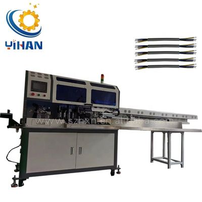 Double Head Round Sheath Multi-Core Wire Cutting Stripping Twisting Dipping Tinning Machine