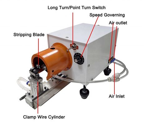 30W Power Rating Pneumatic Multi Core Wire Cable Stripping and Twisting Tools Machine