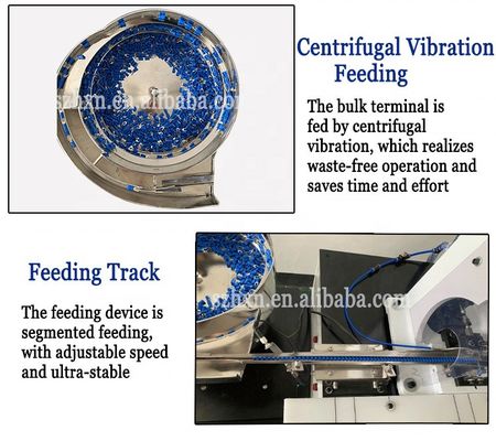 30MM Pressure Stroke Automatic Vibrating Plate Feeding Power Cord Crimping Machine