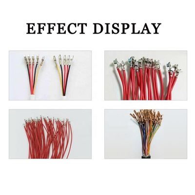 Pneumatic Multi Core Round Sheathed Wire Cable Strip and Terminal Crimp Machine for Inner Core Wire