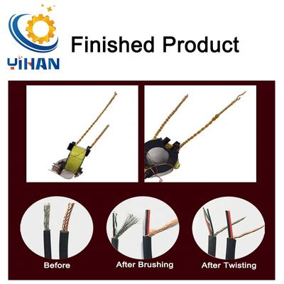 10W Motor Power Shielded Wire Brushing Machine with Braided Wire Reeling Capability
