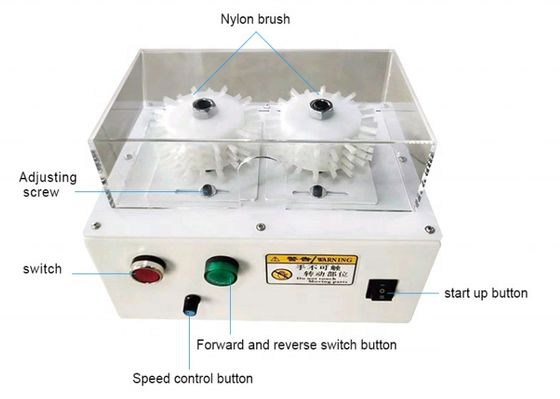 10W Motor Power Shielded Wire Brushing Machine with Braided Wire Reeling Capability