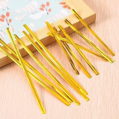 Iron Core Gold and Silver Cable Tie for Bread Packing Sealing Rope L 360m W 4MM