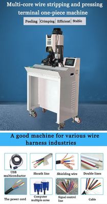 Multicore Sheath Cable Stripping and Terminal Crimping Machine for 290*350*660 Cables