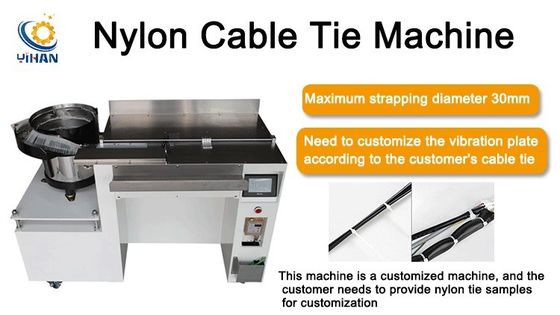 YH-100L Automatic Nylon Cable Tie Tying Packaging Machine and Electric Vibrating Feeder for Bundling